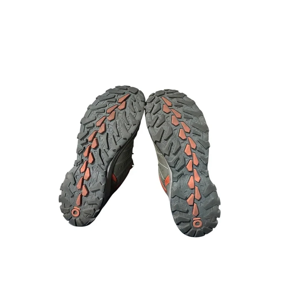 Oboz Sypes Mens 10 Gray Hiking Boots Mid Leather B-Dry Waterproof Camping Used